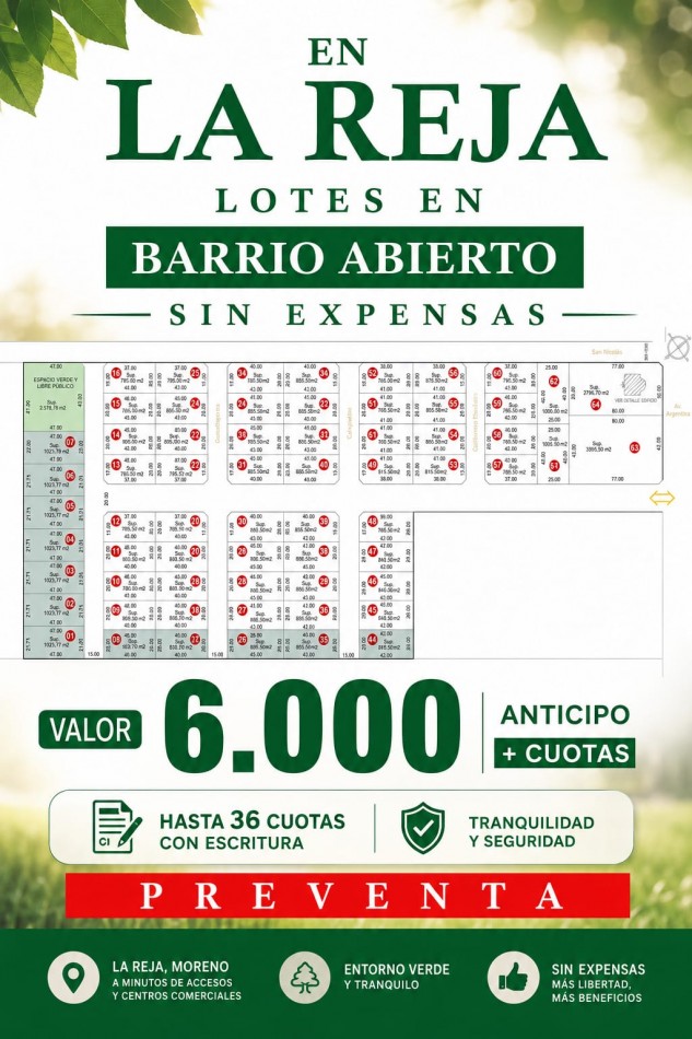 Terreno venta Moreno 800m2