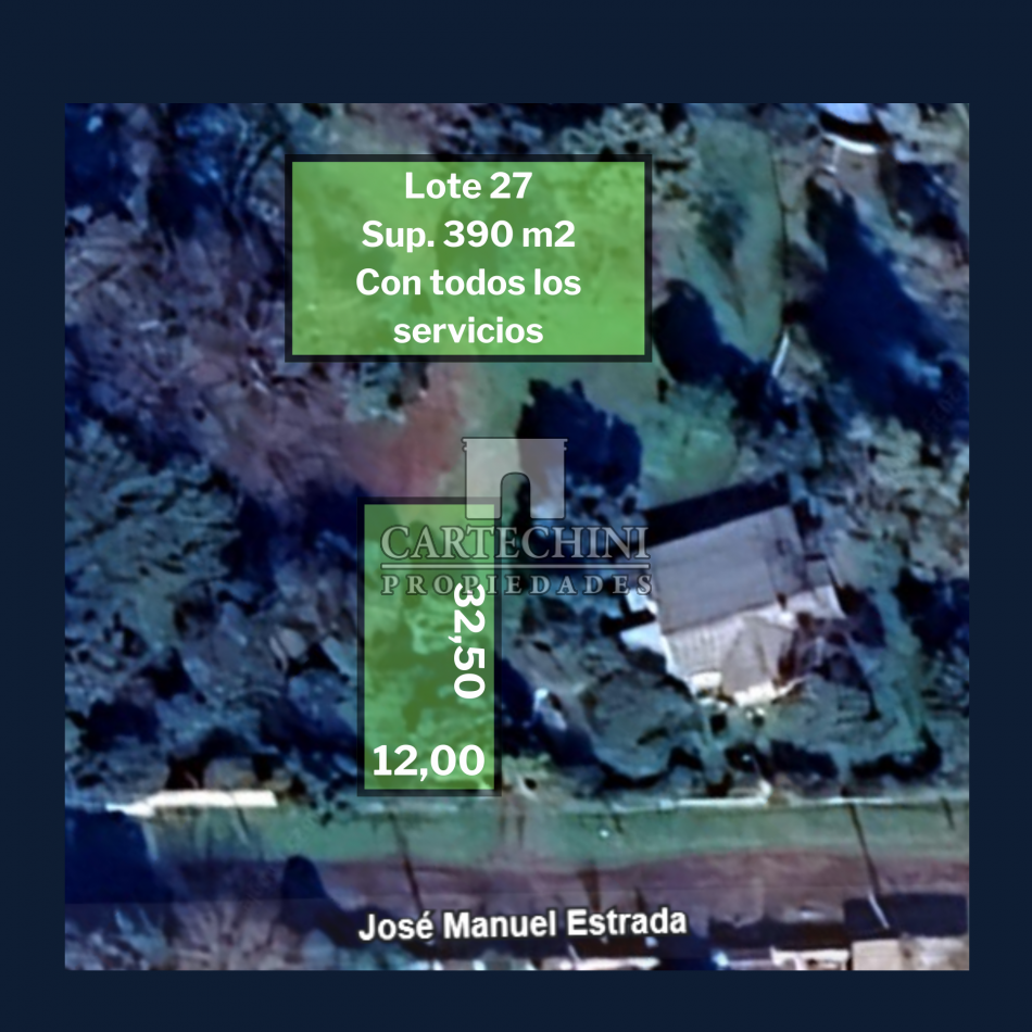 Paso del Rey - Lote 12 x 32,50 con todos los servicios