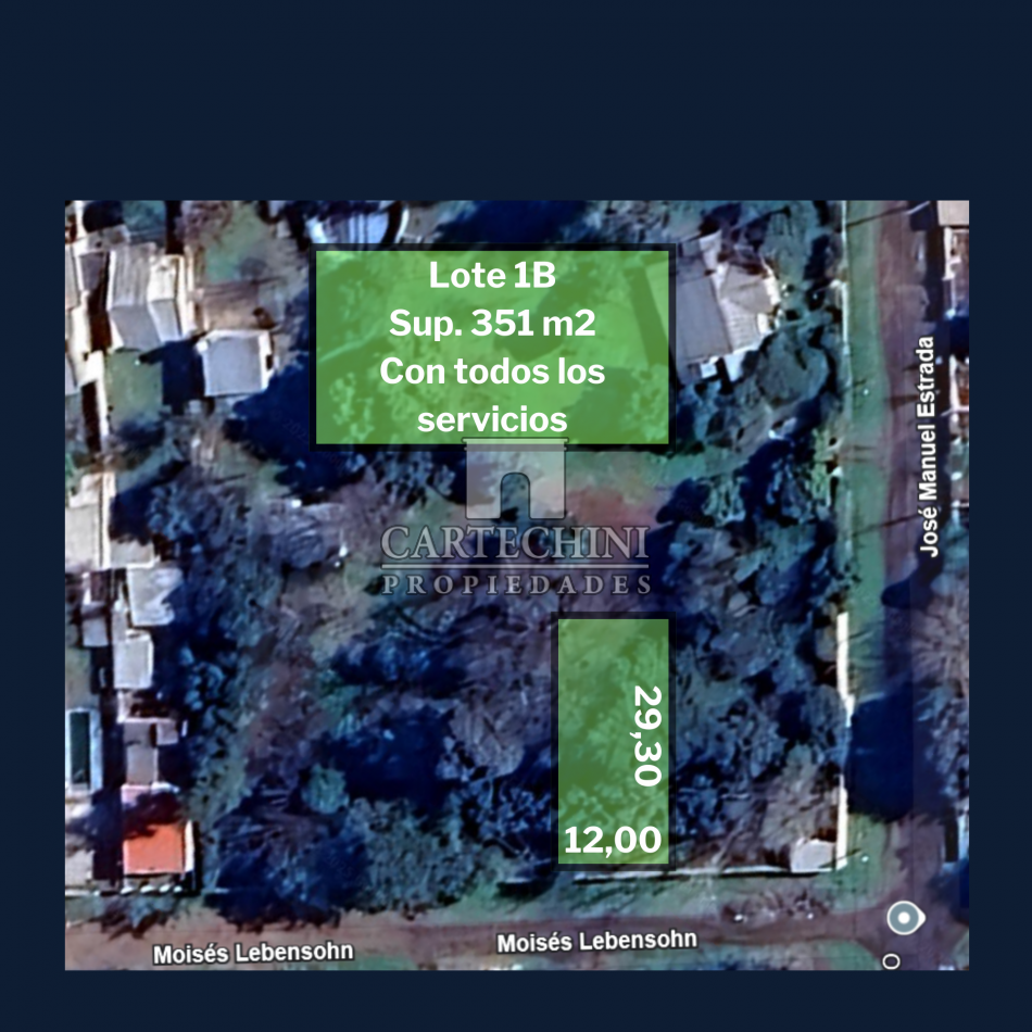 Lote en Paso del Rey 12 x 29,30 con todos los Servicios